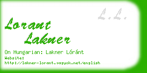 lorant lakner business card